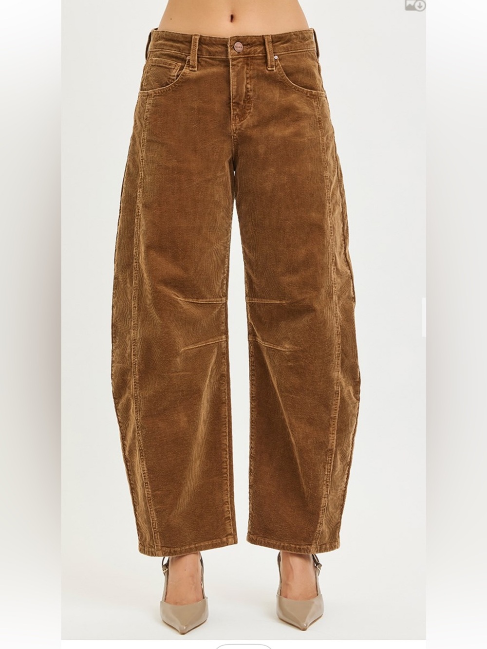 161 ❤️RISEN Teddy Bear SLOUCHY ANKLE BARREL CORDUROY PANTS